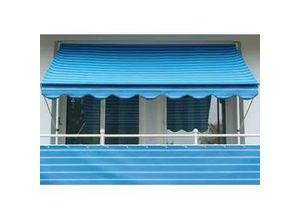 4057651417677 - Klemmmarkise ANGERER FREIZEITMÖBEL Markisen Gr 200 cm 150 cm blau (blau weiß) blau-weiß Ausfall 150 cm versch Breiten