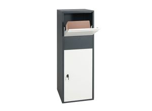 4057651417929 - Paketkasten MCW-G80 Paketbox Standbriefkasten Paketbriefkasten Größe XL ~ verzinkt anthrazit-weiß