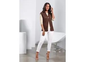 4057651420653 - Strickweste LADY Damen Gr 42 braun (schoko) 100% Polyacryl unifarben Westen 4057651420653 - Strickweste LADY Damen Gr 42 braun (schoko) 100% Polyacryl unifarben Westen