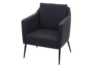 4057651422725 - Lounge-Sessel MCW-H93a Sessel Cocktailsessel Relaxsessel ~ Kunstleder schwarz