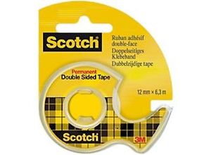 4057651430652 - Scotch Doppelseitiges Klebeband Permanent 12 mm x 63 m Transparent mit Abroller