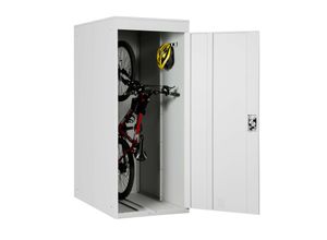 4057651433165 - Fahrradgarage MCW-H66 Fahrradbox Gerätehaus Fahrradunterstand erweiterbar abschließbar Metall ~ hellgrau