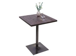 4057651434902 - Bistrotisch MCW-H10 Bartisch Thekentisch Industrial Gastronomie Ulme Holz MVG-zertifiziert 76x60x60cm schwarz-braun