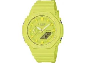 4057651446073 - Chronograph CASIO G-SHOCK Armbanduhren gelb Damen Quarzuhr Armbanduhr Damen Herren digital bis 20 bar wasserdicht