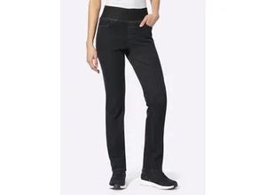 4057651472942 - Schlupfjeans HEINE Gr 44 Normalgrößen schwarz (schwarz denim) Damen 81% Baumwolle 17% Polyester 2% Elasthan unifarben Jeans