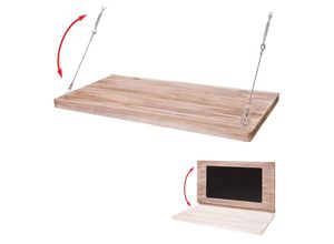 4057651496368 - Wandtisch MCW-H48 Wandklapptisch Wandregal Tisch mit Tafel klappbar Massiv-Holz ~ 100x50cm