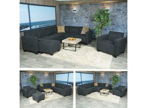 4057651497037 - Modular Sofa-System Couch-Garnitur Moncalieri 6-2 Stoff Textil ~ anthrazit-grau