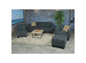 4057651510637 - Modular Sofa-System Couch-Garnitur Moncalieri 3-1-1-1 Stoff Textil ~ anthrazit-grau