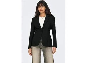 4057651511085 - Kurzblazer ONLY ONLTRAVEL L S FIT BLAZER TLR Damen Gr 36 (S) schwarz Web Obermaterial 45% Nylon 37% Polyester 18% Elasthan unifarben modisch slim fit V-Ausschnitt Langarm Blazer