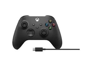 4057651519357 - MICROSOFT Wireless Controller + USB C Kabel Schwarz für PC Xbox One Series S X