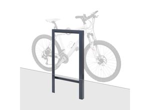 4057651532592 - Fahrradbügel MCW-J74 Fahrradständer Anlehnbügel verzinkter Karbonstahl Outdoor-pulverbeschichtet 115x60x6cm ~ anthrazit