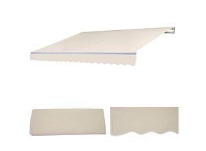 4057651537696 - Ersatz-Bezug für Markise MCW-E31 Gelenkarmmarkise Ersatzbezug Sonnenschutz 3x25m ~ Polyester creme