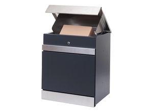 4057651539171 - Paketkasten MCW-K41 Paketbox Paketfach Paketstation Briefkasten Metall ~ Edelstahl verzinkt anthrazit