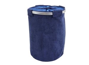 4057651542959 - Wäschesammler MCW-C34 Laundry Wäschekorb Wäschebox Wäschesack Wäschebehälter mit Netz 55x39cm 65l ~ cord blau