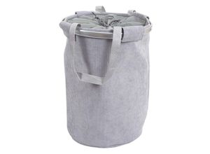 4057651542997 - Wäschesammler MCW-C34 Laundry Wäschekorb Wäschesack Wäschebehälter mit Kordelzug Henkel 55x39cm 65l ~ cord grau