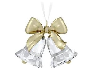 4057651543079 - Dekohänger SWAROVSKI Kristall Sammelfigur Holiday Magic Glocken Ornament 5686321 Gr B H T 336cm x 478cm x 589cm weiß (kristallweiß goldfarben weiß) Swarovski Kristall