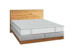 4057651547299 - Boxspringbett ALINA Clivia Komplettbetten Gr Struktur GBA Liegefläche B L 200cm x 200cm Betthöhe 41cm Gewicht bis 120 kg + 120 kg H4 + H4 7-Zonen-Taschen-Federkernmatratze grau (hellgrau gba 9) Boxspringbett in verschiedenen Größen erhältlich