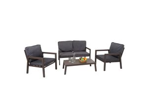 4057651565996 - Garnitur MCW-L64 Gartenlounge Gartengarnitur Lounge-Set Sitzgruppe Sofa Metall ~ Polster grau