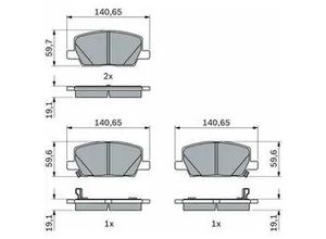 4057651577883 - BOSCH Bremsbelagsatz Scheibenbremse vorne rechts links für VAUXHALL OPEL CHEVROLET 042566753 84856629 42566753 0 986 424 896