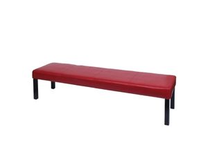 4057651582160 - Sitzbank Polsterbank Bank M37 Kunstleder ~ 180x43x49 cm rot glänzend dunkle Beine