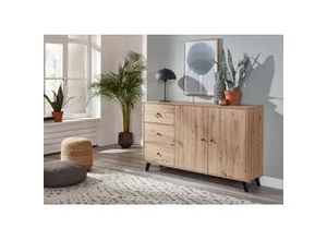 4057651618111 - Kombikommode INOSIGN Berlin 40 AO Kommode beige (artisan oak nachbildung) B150cm H92cm T40cm Holzwerkstoff Metall Kunststoff Hartfaserplatte Sideboards