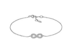 4057651641157 - Armband FOSSIL STERLING Unendlichkeitsschleife Infinity JFS00633040 Armbänder Gr Silber 925 (Sterlingsilber) silberfarben (silberfarben weiß) Damen mit Zirkonia (synth)