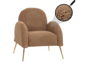 4057651664835 - Lounge-Sessel MCW-N69 Cocktailsessel Sessel Retro Nosagfederung Stoff Textil Chenille ~ coffee