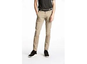 4057651692869 - Chinohose LINDBERGH Herren Gr 40 Länge 34 beige (dk sand) Stoff Obermaterial 98% Baumwolle 2% Elasthan casual slim fit normal Hosen mit Gürtel und Stretch