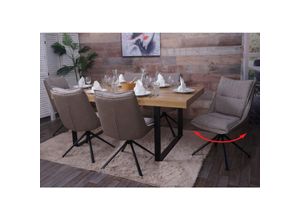 4057651693262 - 6er-Set Esszimmerstuhl MCW-N71 Küchenstuhl drehbar Auto-Return Stoff Textil (420g m²) Öko-Tex ~ beige 4057651693262 - 6er-Set Esszimmerstuhl MCW-N71 Küchenstuhl drehbar Auto-Return Stoff Textil (420g m²) Öko-Tex ~ beige
