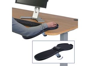 4057651693354 - 2in1 Armauflage mit Mauspad MCW-N76 Tisch- Armlehnen-Mousepad Gelenkstütze Handgelenkkissen ergonomisch 90° verstellbar