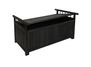4057651738246 - Aufbewahrungstruhe MCW-O13 Gartentruhe Auflagenbox Truhe Tanne Holz MVG 53x108x60cm ~ anthrazit