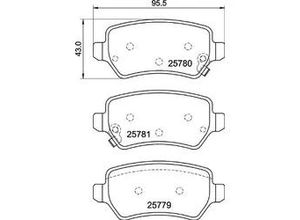 4057651739182 - BREMBO Bremsbelagsatz Scheibenbremse hinten rechts links mit Zubehör für KIA 58302A2A30 P 30 120