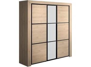 4057651787817 - Kleiderschrank GAMI Kleiderschrank 3 Türen Kinderkleiderschrank Schränke Gr B H T 222 cm x 225 cm x 58 cm 3 St braun (kastanie natur) Baby Kinderkleiderschrank Kinderschrank Kinderschränke