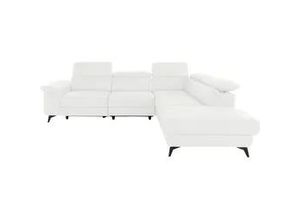 4057651788326 - Ecksofa COTTA Springs L-Form Sofas Gr B H T 290 cm x 79 cm x 235 cm Echtleder Ottomane rechts mit Kopfteilverstellung-mit Relaxfunktion-mit Bettkasten weiß (bianco)