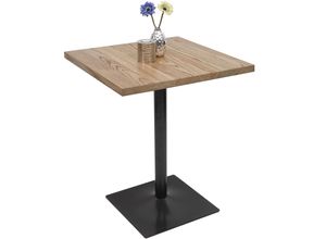 4057651873503 - Bistrotisch MCW-H10 Bartisch Thekentisch Industrial Gastro Metall Ulme Massivholz MVG 70x70cm ~ hellbraun 4057651873503 - Bistrotisch MCW-H10 Bartisch Thekentisch Industrial Gastro Metall Ulme Massivholz MVG 70x70cm ~ hellbraun