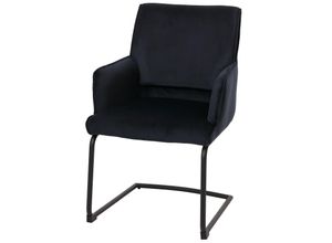 4057651888095 - Freischwinger MCW-N60 Esszimmerstuhl Küchenstuhl Stuhl Stoff Textil Öko-Tex ~ anthrazit-blau 4057651888095 - Freischwinger MCW-N60 Esszimmerstuhl Küchenstuhl Stuhl Stoff Textil Öko-Tex ~ anthrazit-blau
