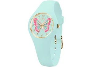 4057651899824 - Quarzuhr ICE-WATCH ICE fantasia - Butterfly Extra small 3H Armbanduhren blau (hellblau) Kinder Armbanduhr Kinderuhr Mädchenuhr Schmetterling Schulanfang