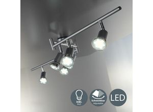 4057722000098 - Bklicht - led Deckenlampe Wohnzimmer schwenkbar GU10 Metall Decken-Spot Leuchte 6-flammig - 50