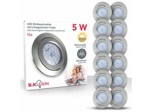 4057722000333 - Bklicht - led Einbaustrahler ultra-flach schwenkbar Decken-Spot Einbau-Leuchte 12 Stück