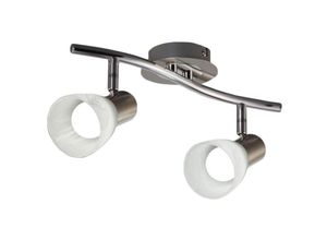 4057722000968 - Bklicht - led Deckenlampe Wohnzimmer schwenkbar E14 Metall Glas Spot Leuchte 2-flammig - 50