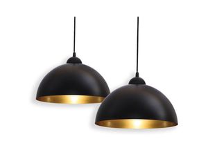 4057722001675 - Bklicht - Design Pendelleuchte schwarz-gold Hänge-Leuchte Küche Decken-Lampe - 10