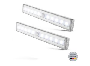 4057722001798 - Bklicht - 2x led Schrankbeleuchtung Nachtlicht Unterbauleuchte Bewegungsmelder Küche Set - 50