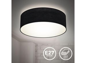 4057722003204 - Deckenlampe Stoff schwarz Textilschirm Deckenleuchte Wohnzimmer Schlafzimmer E27 - 10