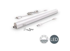 4057722004317 - Unterbauleuchte led 230V Lichtleiste Küche Lampe Beleuchtung Schrank Leuchte m - neutralweiß - 20