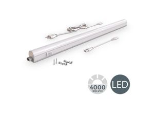 4057722004324 - Bklicht - Unterbauleuchte led 230V Lichtleiste Küche Lampe Beleuchtung Schrank Leuchte l - neutralweiß - 20