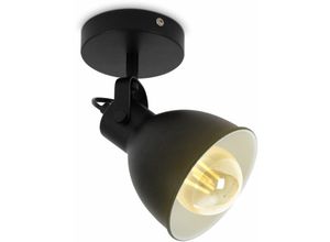 4057722008476 - Bklicht - led Wandlampe Spot Retro Industrial Design Vintage Wandleuchte matt schwarz E27