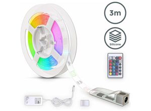 4057722009480 - Bklicht - 2-10m led Band Streifen rgb Stripe Lichtleiste Lichtschlauch Farbwechsel tv  3-Meter Silikonbeschichtet - 30