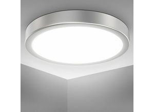 4057722009770 - Bklicht - led Deckenleuchte rund Deckenlampe Flur Küchenlampe 18W Wohnzimmer 28cm Silber