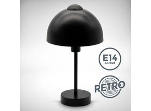 4057722009879 - Led Tischleuchte Design Metall Retro Schwarz E14 Matt Tischlampe Schlafzimmer - Bklicht