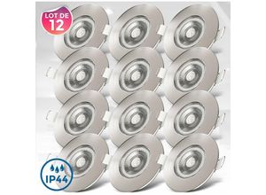 4057722012060 - Bklicht - led Einbaustrahler-Set ultra-flach Badzimmer IP44 Decken-Spot Einbau-Leuchte GU10